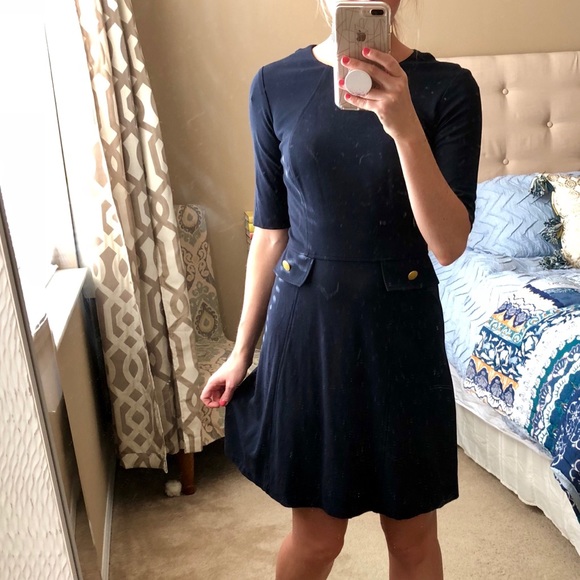 vince camuto navy dress